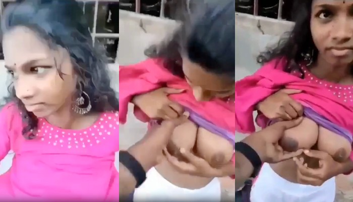 Mallu Boob Press Outdoors For Money